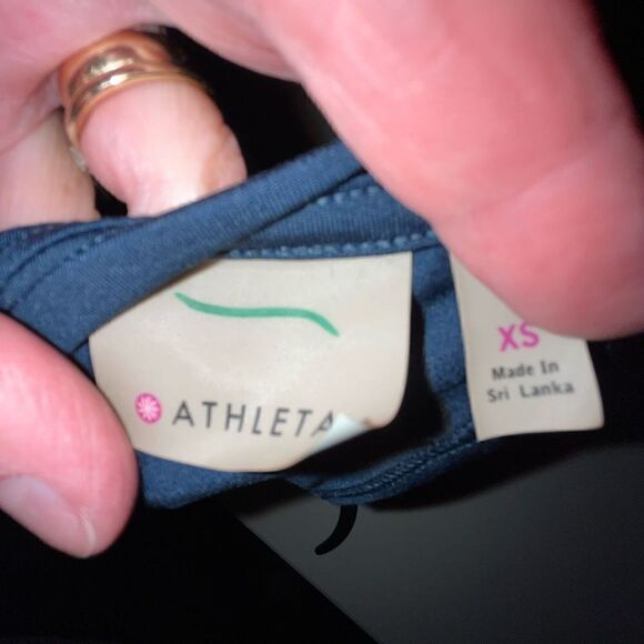 Athleta navy blue t-back tank top XS - Picture 5 of 6